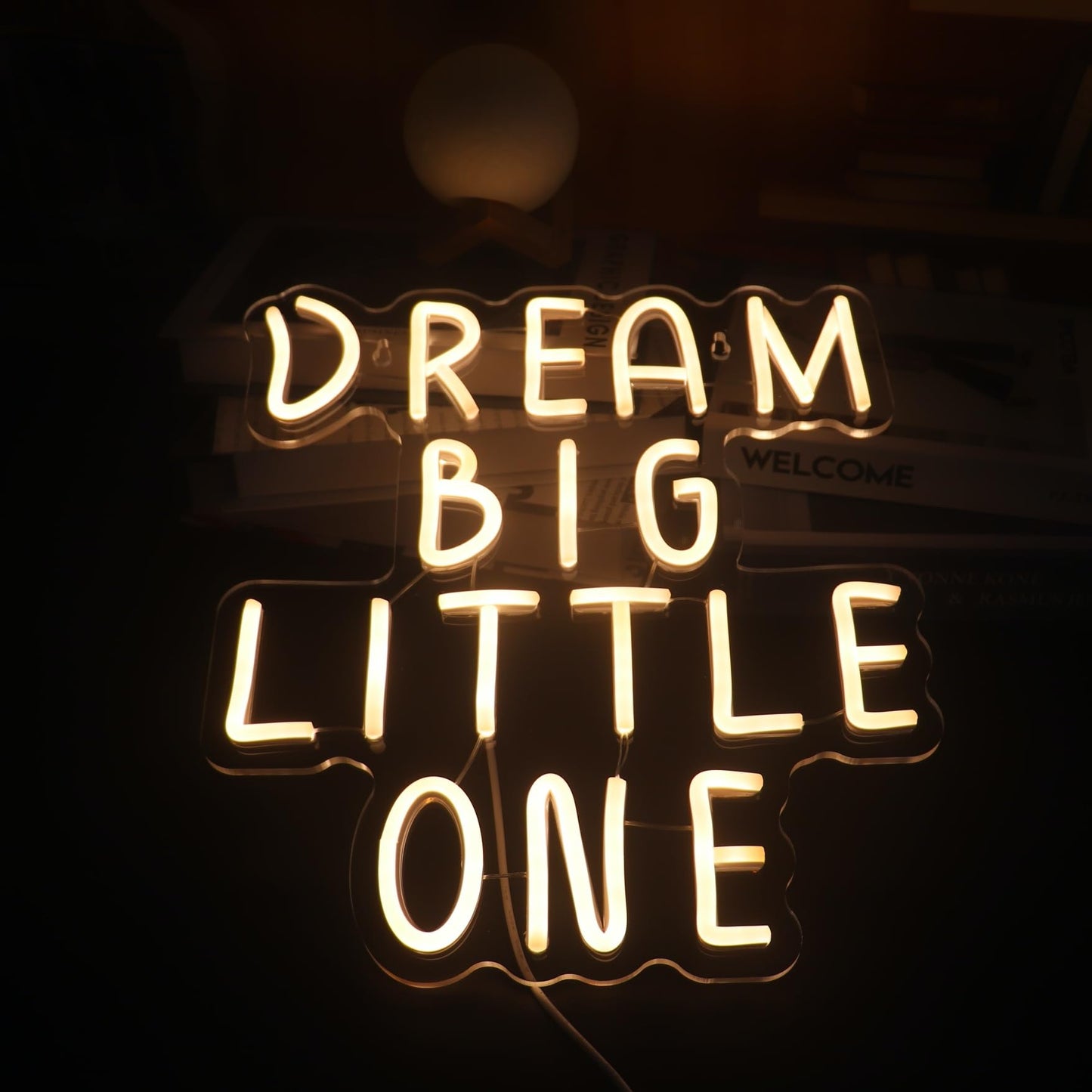 Dream Big Little One Neon Sign  Decorative Neon Lights For KidS Room Play Room Wall Decor Neon Light Sign  Christmas Birthday KidS Gift Thanksgiving Gift(Warm White)