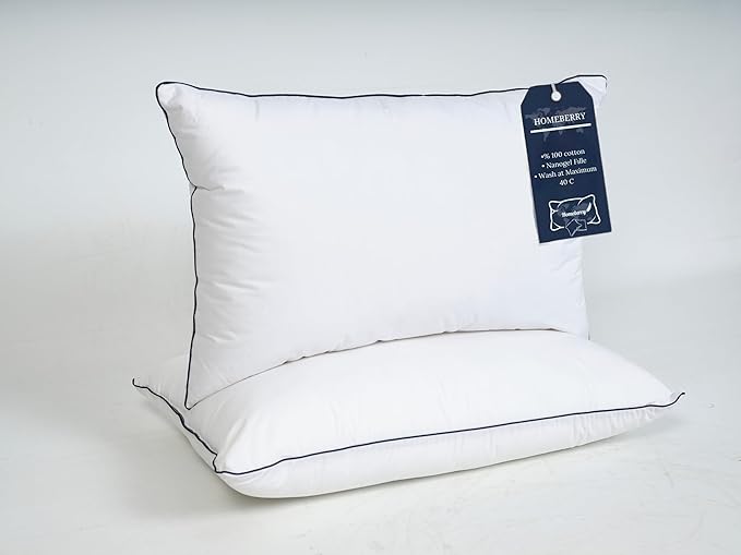 Bed Pillows Queen Size Set of 2 - Pillows for Side and Back Sleepers, Super Soft Down Alternative Microgel Filled Pillows | Comfortable Hotel Luxury Cooling Pillow 20x30 Inches
