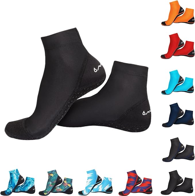 OMGear Water Socks Sand Proof Booties Quick Dry Swim Dive Socks for Sand Soccer Beach Volleyball