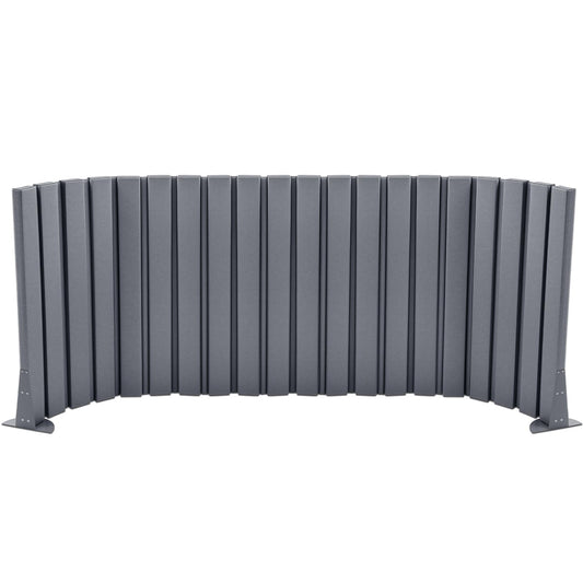 AmazingSpark 1 Pcs 48" X 10' Soundproof Room Divider Panel, Foldable Acoustic Partition Wall with Stand and Straps, Freestanding Privacy Screen for Office Study Bedroom Studio Library(Grey)