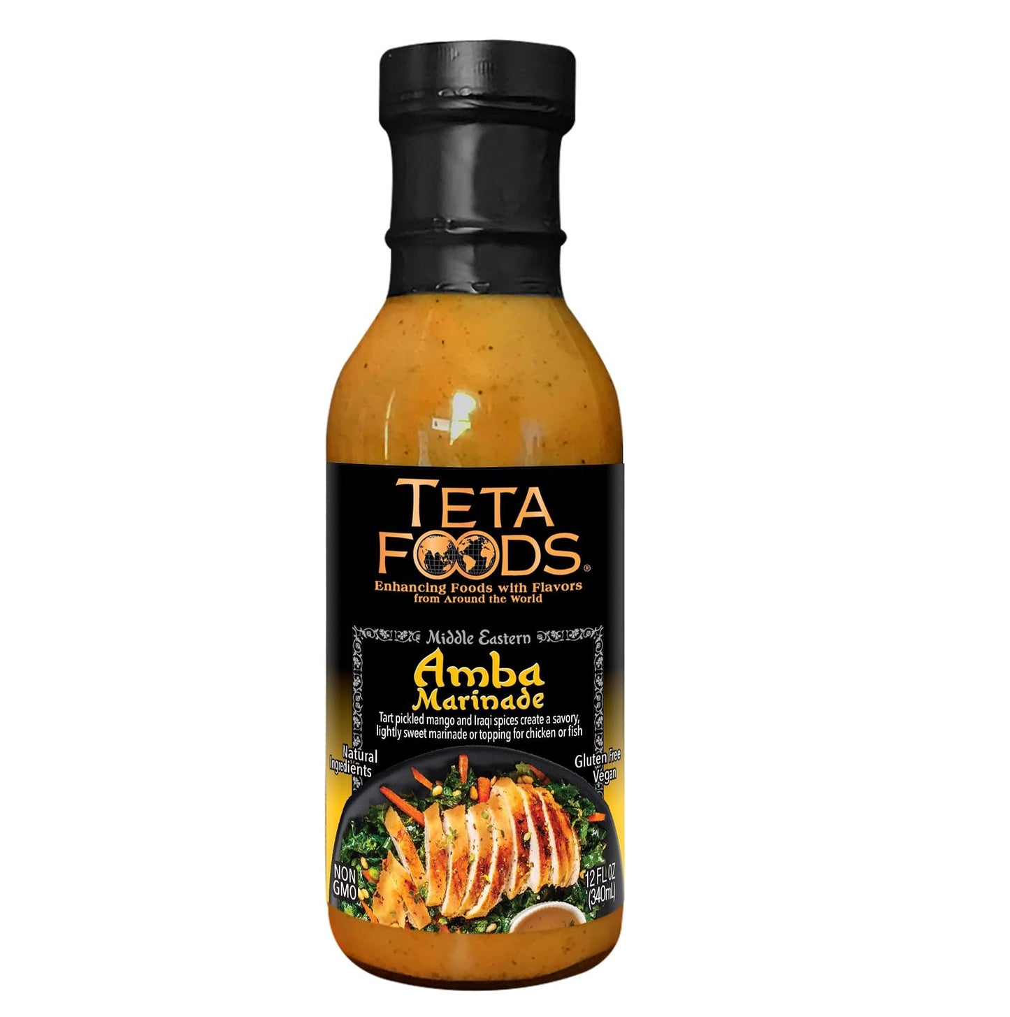 TETA FOODS Amba Sauce - Curried Mango, 12 oz, Orange, Perfect for Dipping and Cooking