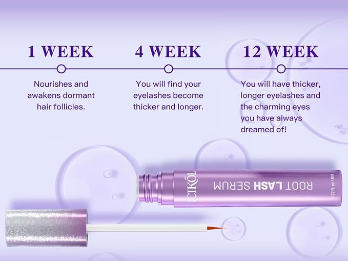 Eyelash Growth Serum, Advanced Lash Enhancing Treatment - Peptide & Vitamin Formula for Longger, Thicker and Fuller Looking Lashes, Vegan & Cruelty - Free for Sensitive Eyes, 8mL/ 0.27 fl oz