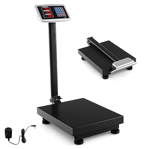 Giantex 660lbs Weight Computing Digital Scale Floor Platform Scale for Weighing Luggage Package Shipping Mailing Postal Sc...