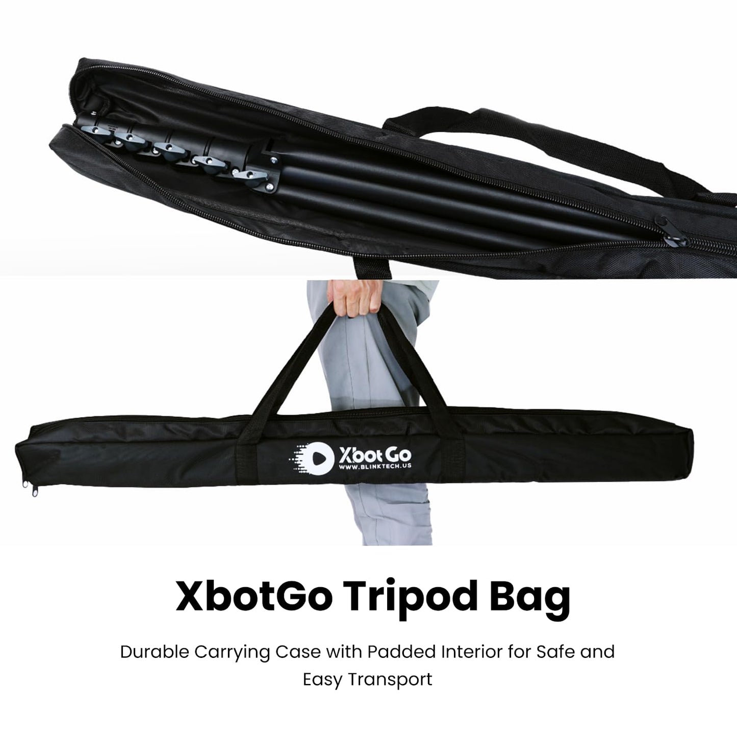 XbotGo Update T4 Tripod for Soccer/Basketball Games Recording: Up to 13 Feet, Extra Quick-Release Mount, Storage Bag, Non-Slip Feet, Wind Resistant, 1/4” Screw Compatible with Most DSLR Cameras