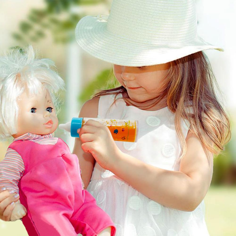 SAIBURAZ Baby Doll Bottle Accessories Toys Baby Doll Magic Bottles Playset Disappearing Bottles with Pacifier for Little Girls (Big Set(for 12-18" Doll))