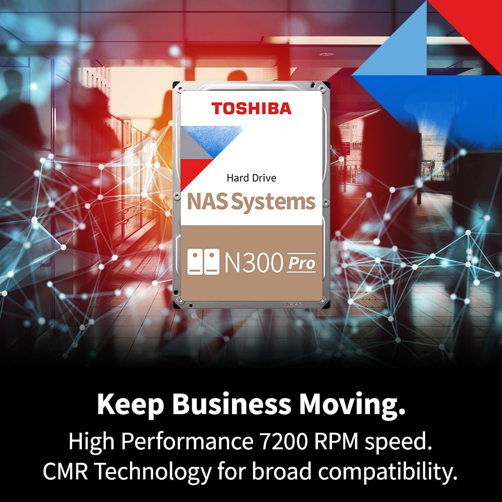 Toshiba N300 Pro 18Tb Large-Sized Business Nas (Up To 24 Bays) 3.5-Inch Internal Hard Drive - Up To 300 Tb/Year Workload Rate Cm