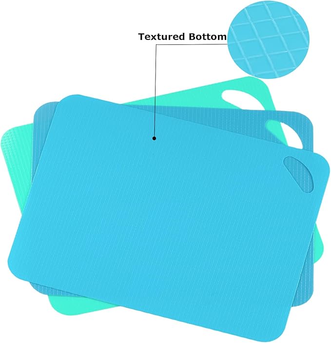 Plastic Flexible Cutting Mats for Kitchen, 6pcs Color Coded Chopping Board Set, Cutting Board Sheet for Kitchen Cooking, Dishwasher Safe(11.5x9"&13x10.6")