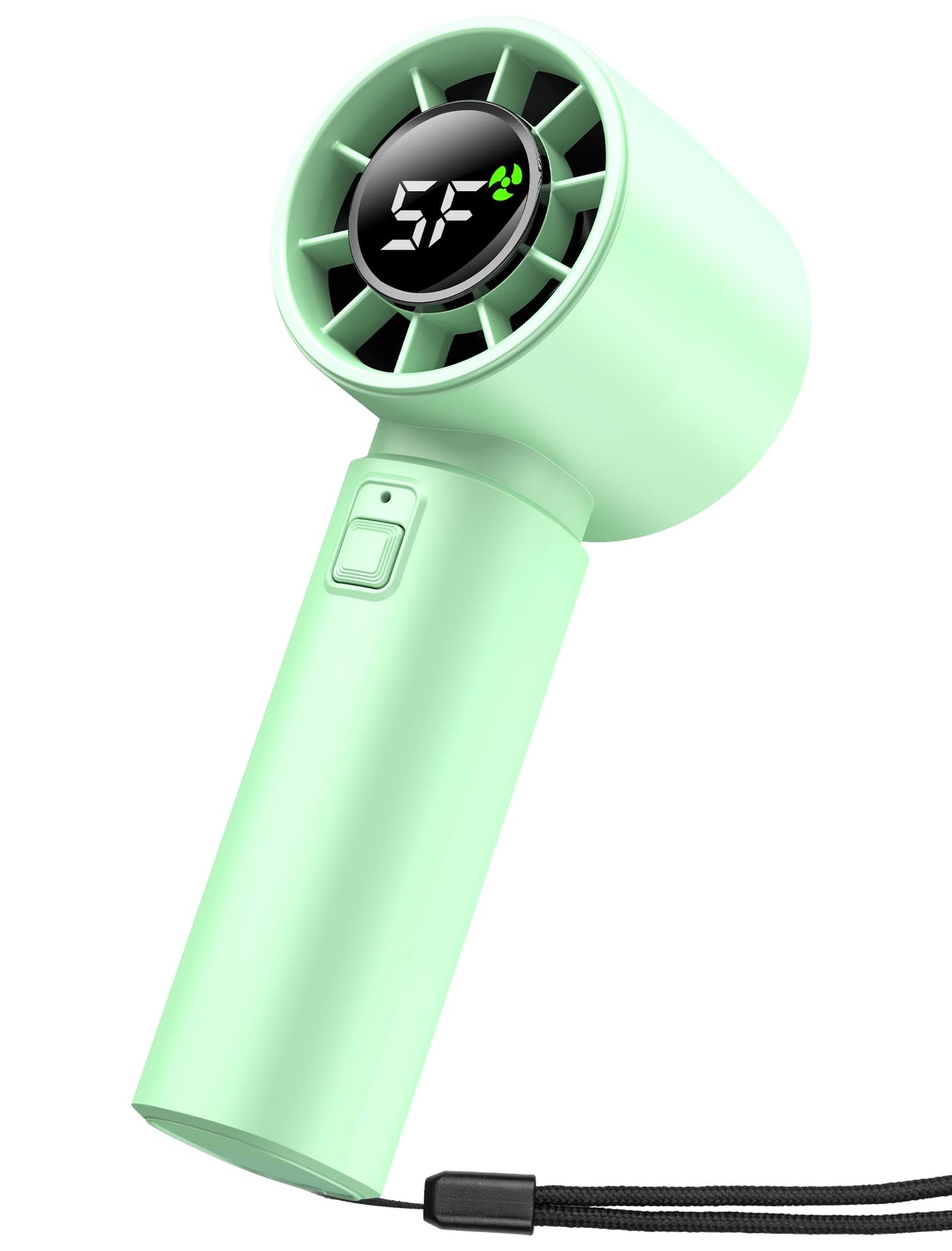 Erabay Portable Handheld Fan, High Speed Cooling, 5 Speeds Adjustable, 4000Mah Usb Rechargeable Mini Personal Hand Fan With Digi