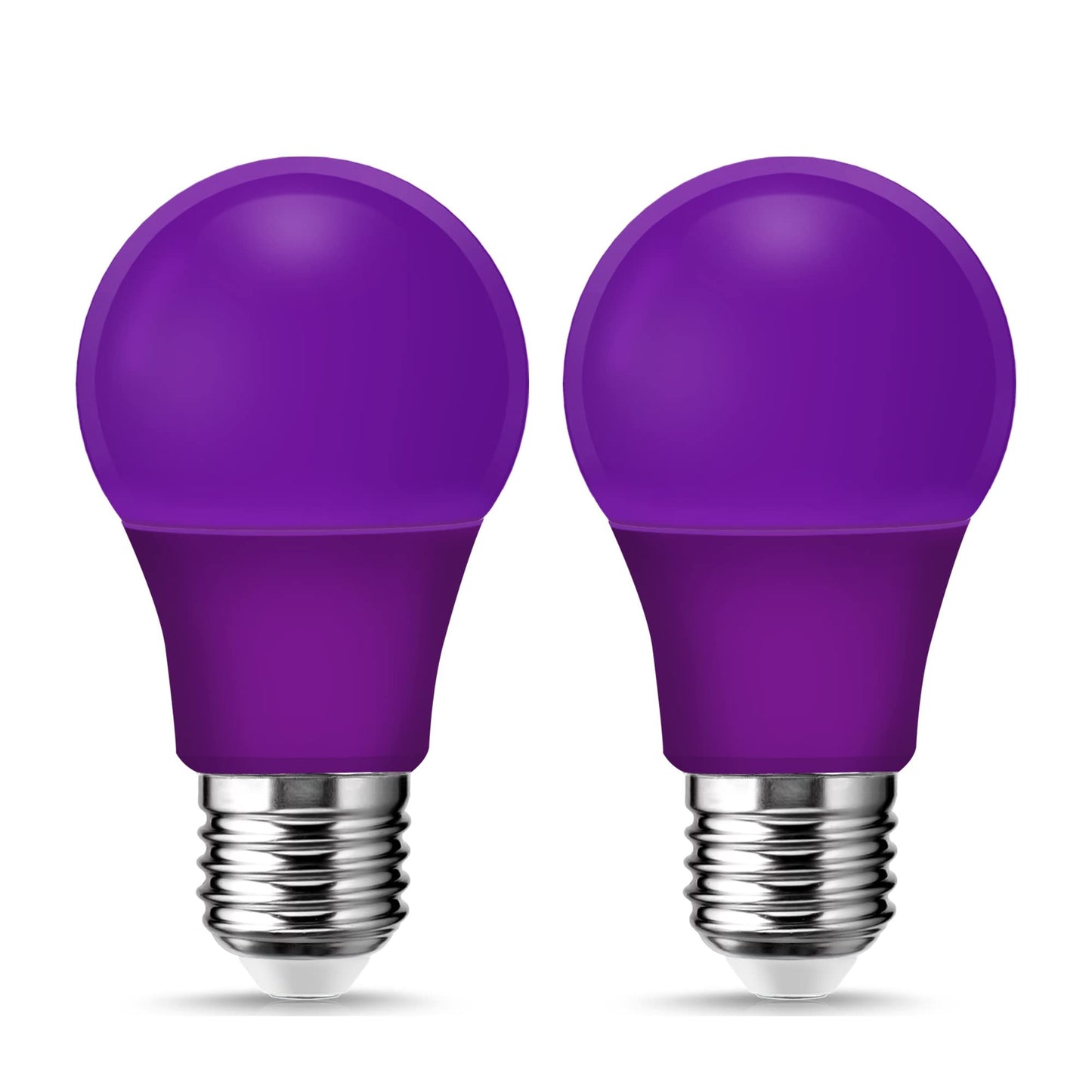Purple Light Bulb  5W (40W Equivalent)  E26 Base A15 Led Purple Bulb  Party Decoration  Porch  Home Lighting  Holiday Lighting  Decorative Illumination  Non-Dimmable  2 Pack