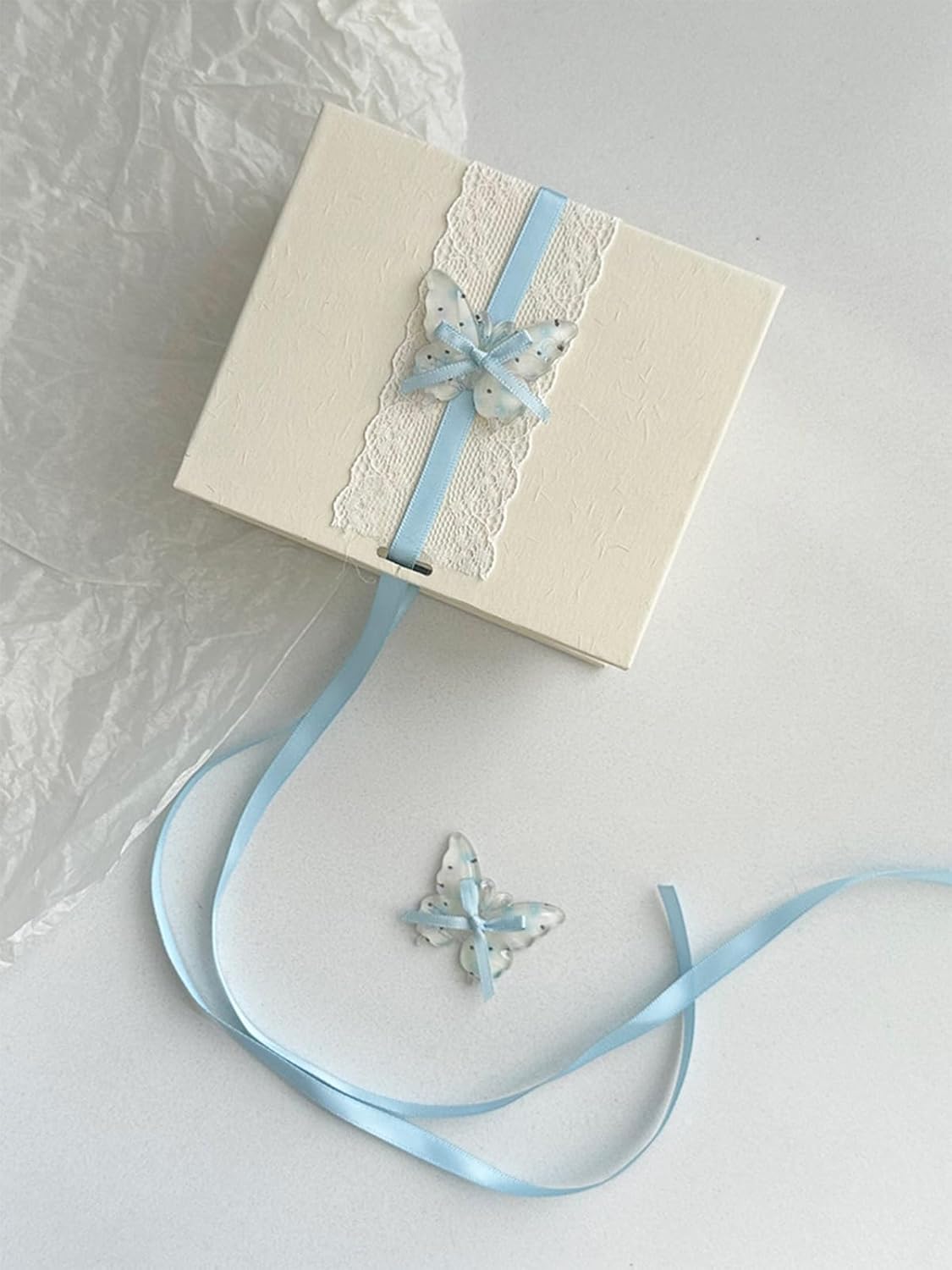 3/8" x 100 Yards Sky Blue Polyester Satin Ribbon Single Faced Bulk Fabric Ribbons for Gift Wrapping, Crafting and DIY Projects, Scrapbooking, Bows and Card Making