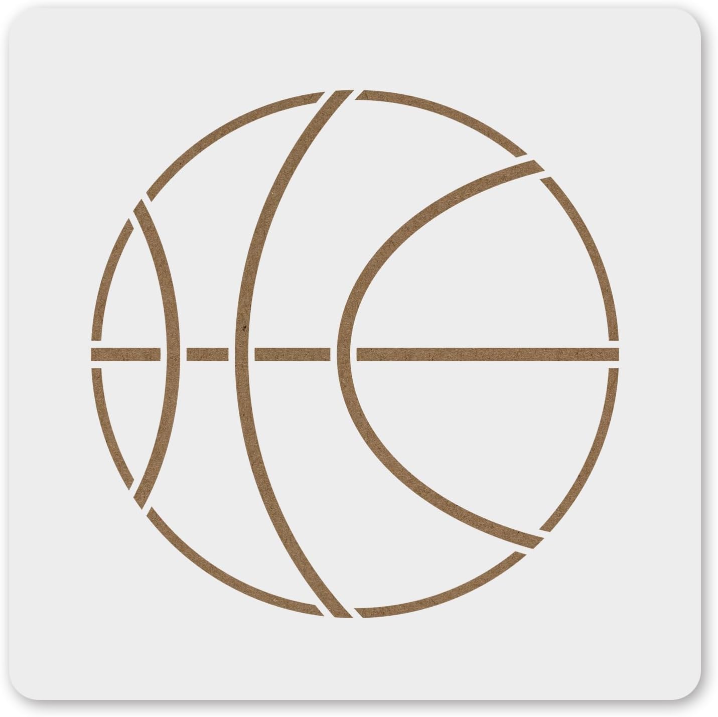 MAGJUCHE Basketball Stencil 6 Inches, Reusable Sport Stencil for Painting DIY Crafts Decor