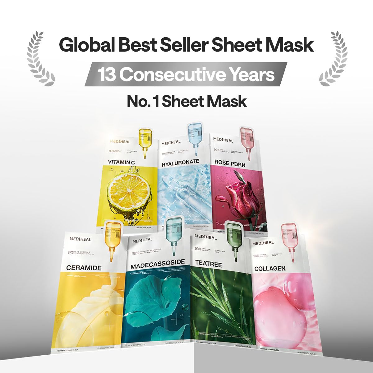 Mediheal Teatree Essential Sheet Mask Calming Moisture 10 pcs. 99% Pure Teatree & Teatree 7X for intensive soothing and hydratio