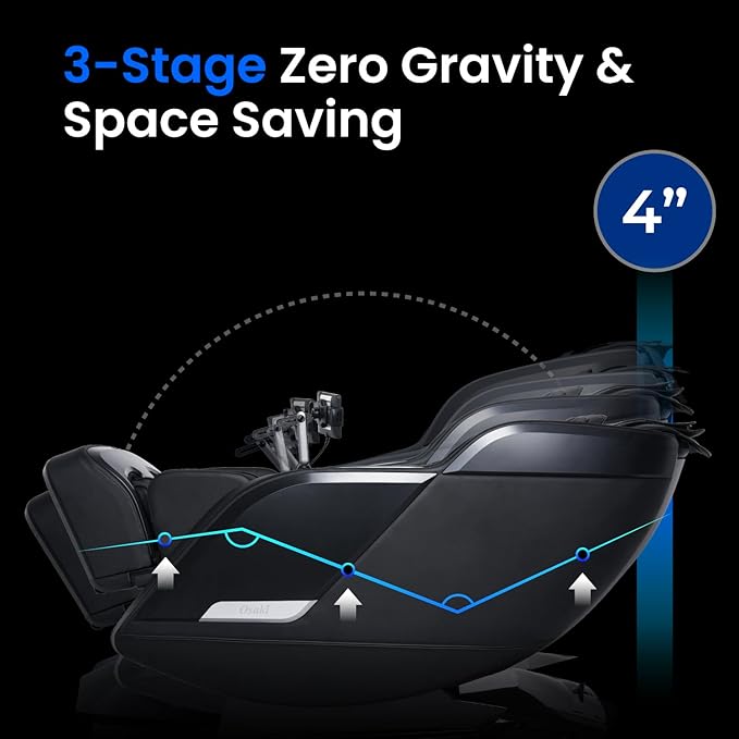Osaki Vibe 4D l 4D Massage Mechanism l Automatic Body Scan l Deep Calf-Kneading l Space-Saving Technology l 3-Stage Zero Gravity l 32-Cell Full Body Air Massage (Brown)