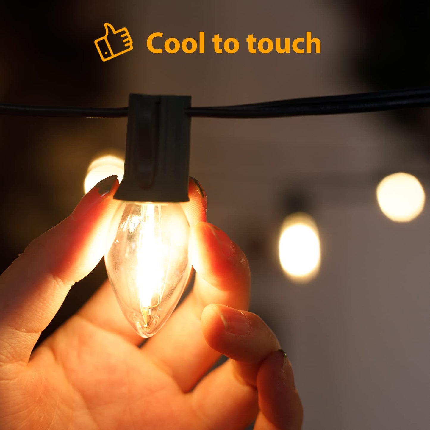 C7 Led Night Light Bulb  Clear Christmas Replacement Bulbs  C7 E12 Shatterpfoof Light Bulbs For Ourdoor Indoor String Lights  Christmas Tree Salt Lamps Window Candles Bulbs  Warm White  25 Pack
