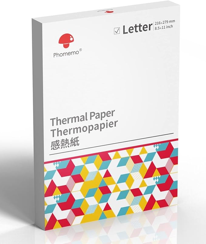Phomemo US Letter Thermal Printer Paper, Advanced Thermal Printing, Phomemo Paper Compatible with TATTMUSE M08F-Letter, M8...