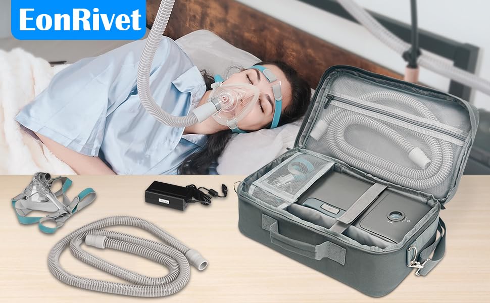 EonRivet Premium CPAP Travel Bag - Universal CPAP Carrying Case for ResMed AirSense 11/10, 3B Medical & Most Travel CPAP Machines - Durable, Lightweight, TSA-Friendly CPAP Storage & Backpack Option