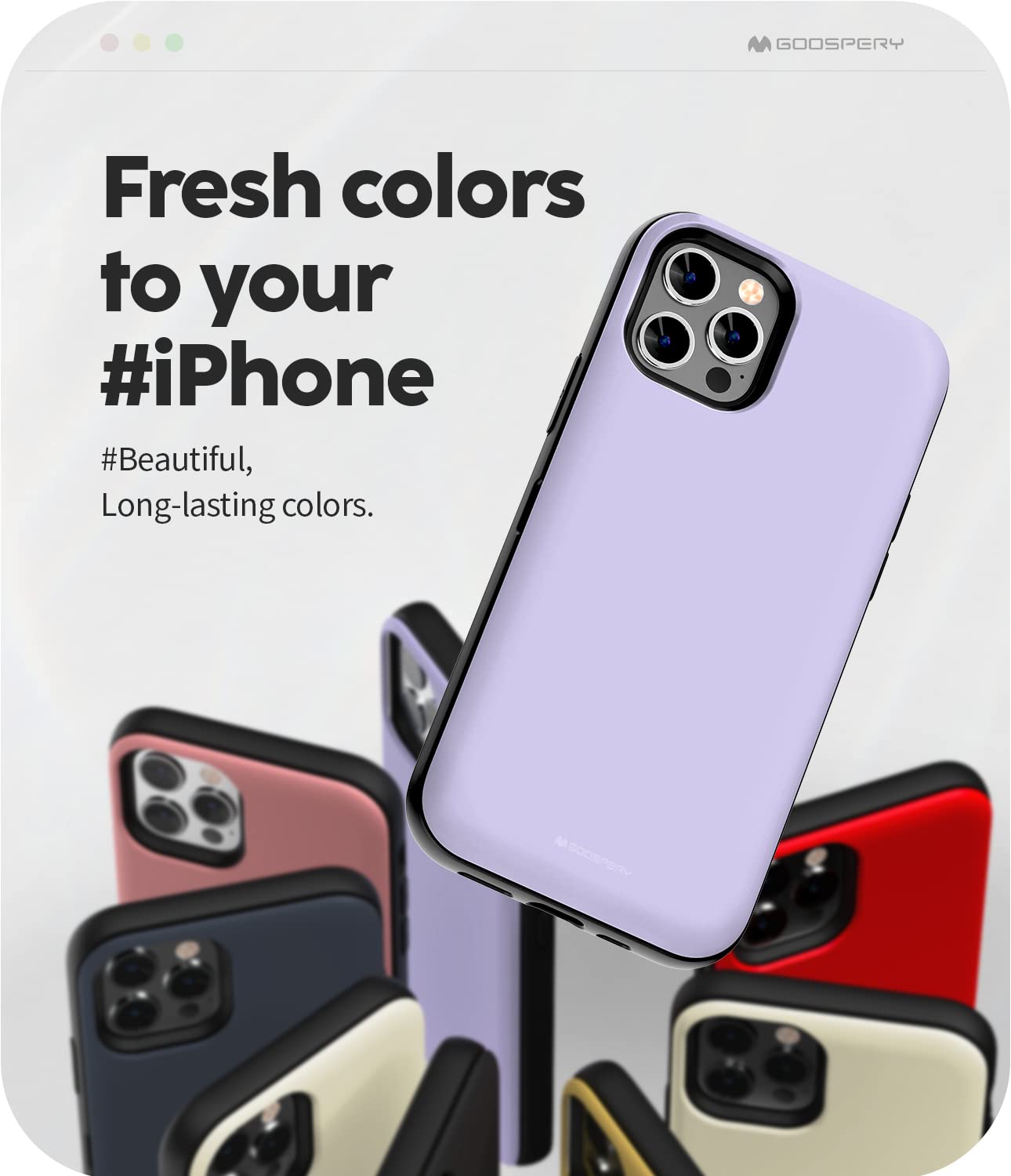 Goospery For Iphone 12/12 Pro (2020) 6.1-Inch Card Holder Wallet Case, Protective Dual Layer Bumper Phone Back Cover With Hidden