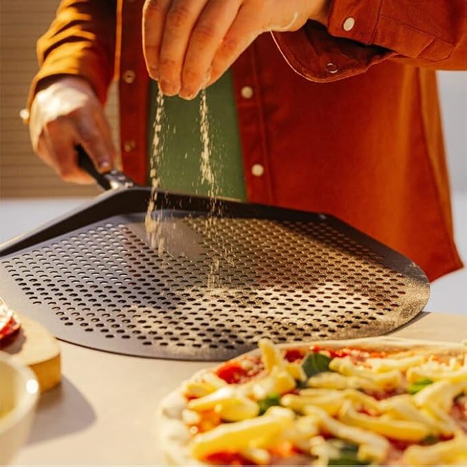 Gozney Pro Placement Peel for 12" Pizzas for Arc & Dome Pizza Ovens, 100% Aluminum Design, Fully Perforated Blade & Replaceable Handle