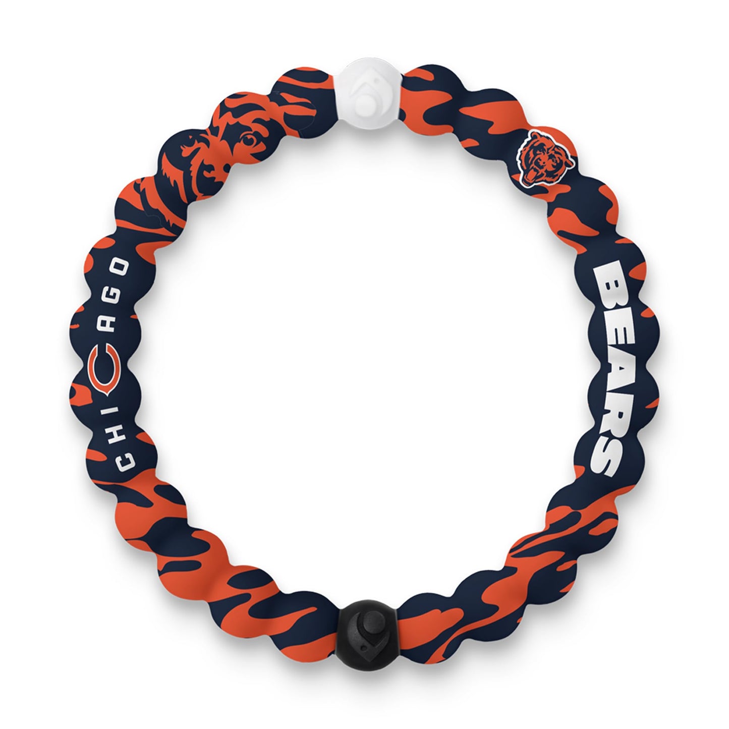 Lokai NFL Football Collection Silicone Beaded Bracelet, Chicago Bears Home Field (Extra Large) - Beaded Bracelet for Women & Men