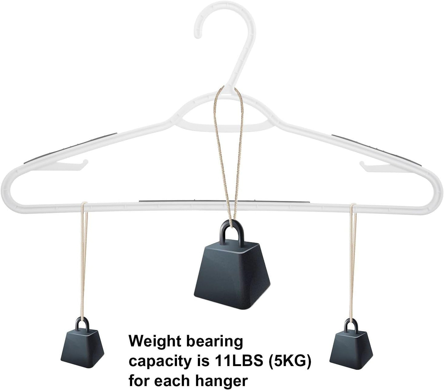30 Pack Bendable Plastic Hangers Light-Weight Non-Slip Clothes/Suit Hangers(Grey)