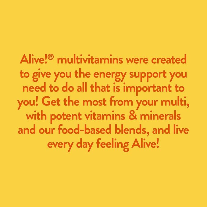 Nature's Way Alive! Max Potency Daily Multivitamin Tablets, Natural, 90 Count