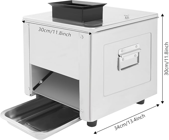 850W Electric Meat Cutter Machine 5mm Electric Meat Slicer Shredded Cutting Machine, 330lb/h Stainless Steel Food Cutting Slicer for Family and Commercial Use (Meat thickness: 5mm)