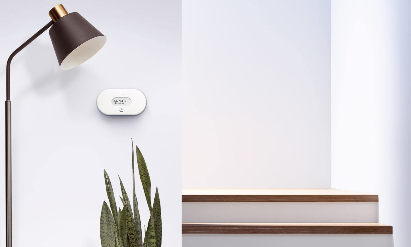 Airthings 2989 View Radon - Radon Monitor with Humidity & Temperature Detector - Battery Powered Mobile APP, WiFi, Alerts & Notifications
