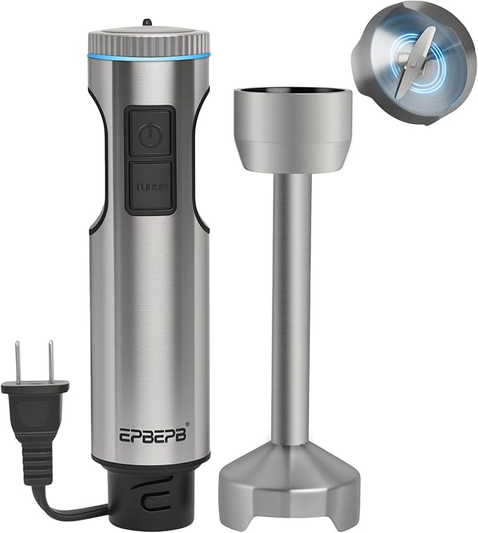 Hand Blender 11-Speed, 1000W Immersion Blender with Anti-Splash Design, Stainless Steel Blade for Blending Soup, Smoothies, Mayonnaise