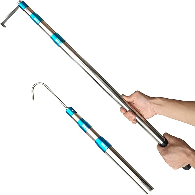 Bytcew Cargo Grabber Reach Retriever Tool, 6.3 Ft Heavy Duty Truck Bed Accessories Telescoping Pull Pole with Hooks, Used ...