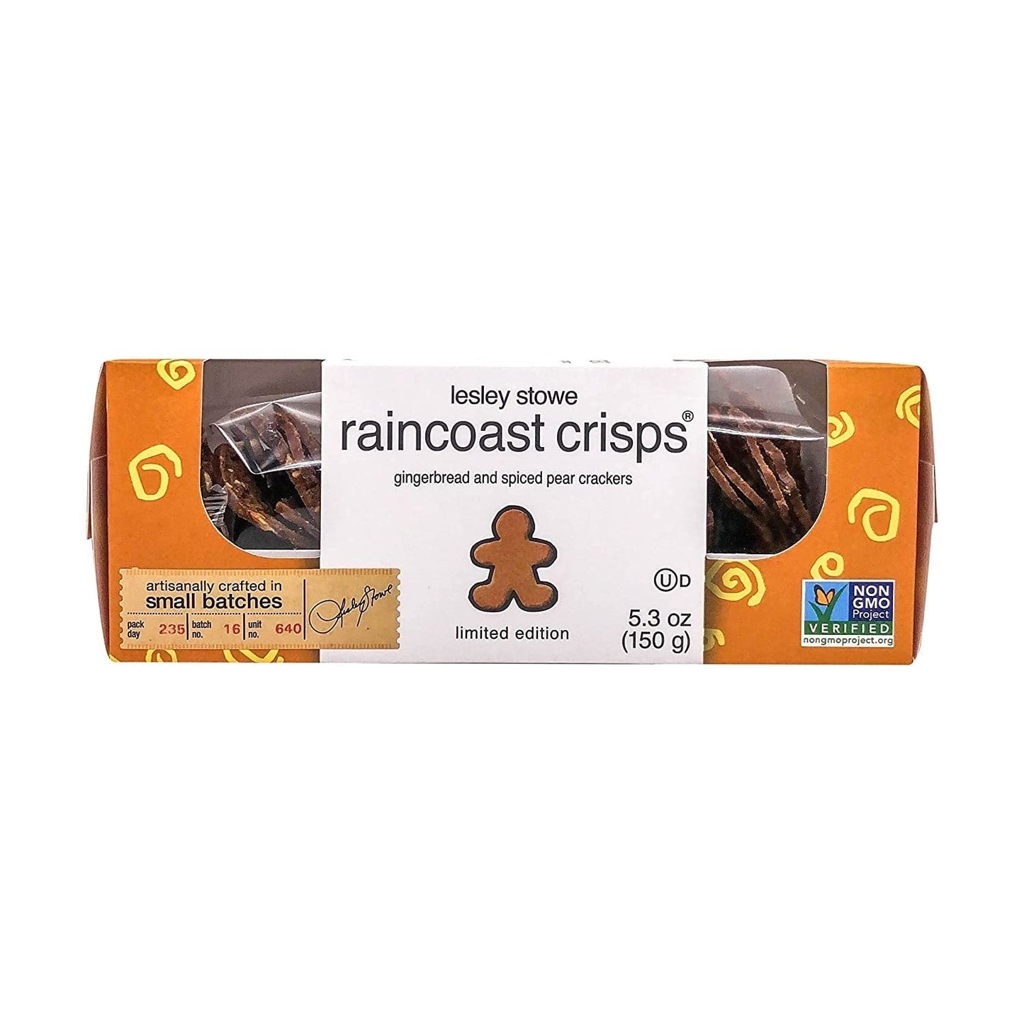 Raincoast Crisps Gingerbread And Spiced Pear Crackers, 5.3 Oz