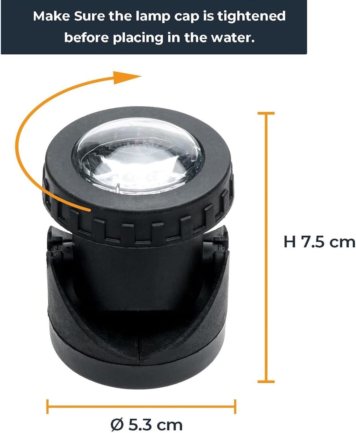 Warm White Pond Lights, Underwater Landscape Spotlights, IP68 Waterproof Submersible Fountain Lights for Garden Yard Aquarium Pond Fountain Waterfall (3 Lights)