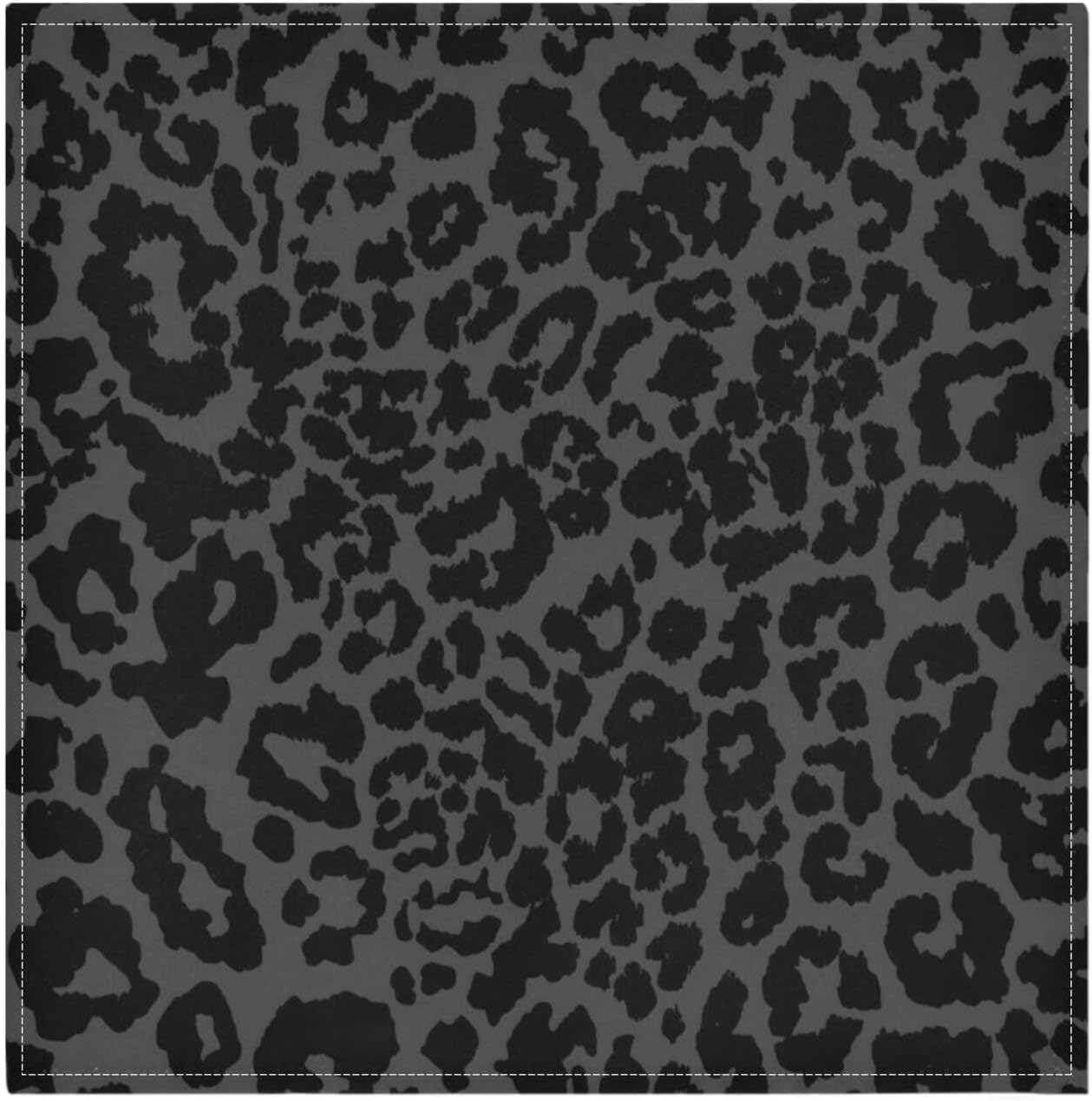 ALAZA Dark Gray Cheetah Leopard Print Cloth Napkins Set of 6, 20x20 Inch Washable and Reusable Napkin for Decoupage Dinner Party Everyday Use
