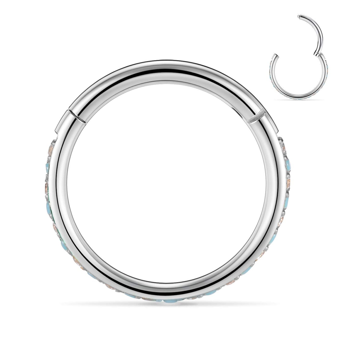 Conch Piercing Jewelry Conch Hoop Earring 18g Helix Piercing Jewelry Nose Ring Hoop 18g Silver Nose Hoops 8mm Conch Hoop Earring