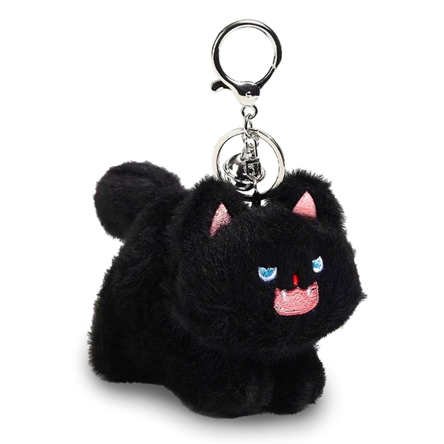 Cat Keychain Plush Black Cat Gifts Cute Keychains for Women Cat Lovers Gifts For Women Kawaii Cat Mom Backpack Accessories Bag Charms Halloween Keychain Christmas Gifts For Cat Lovers Kawaii Stuff