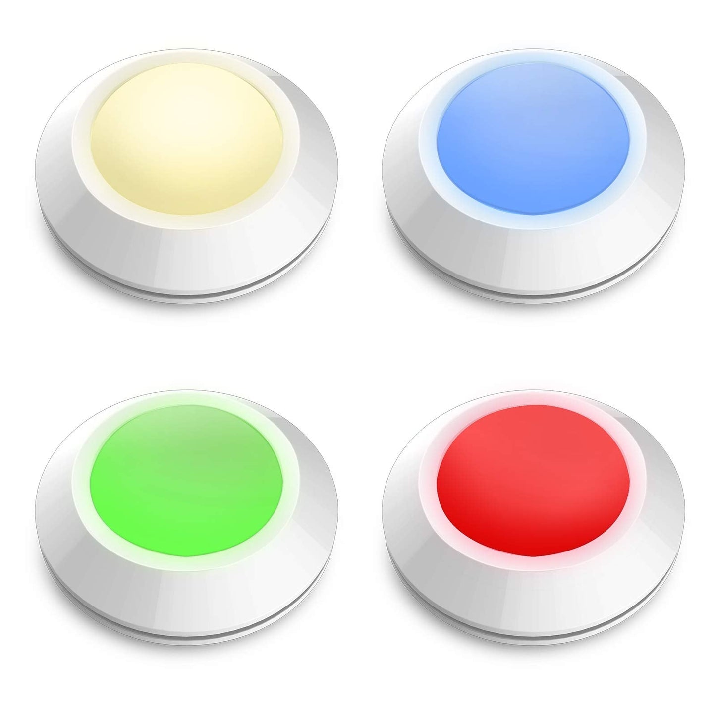 Honwell Push Light - Dimmable Color Changing Led Puck Lights, 4-Pack, Wireless Battery Powered, Ideal For Closets, White1