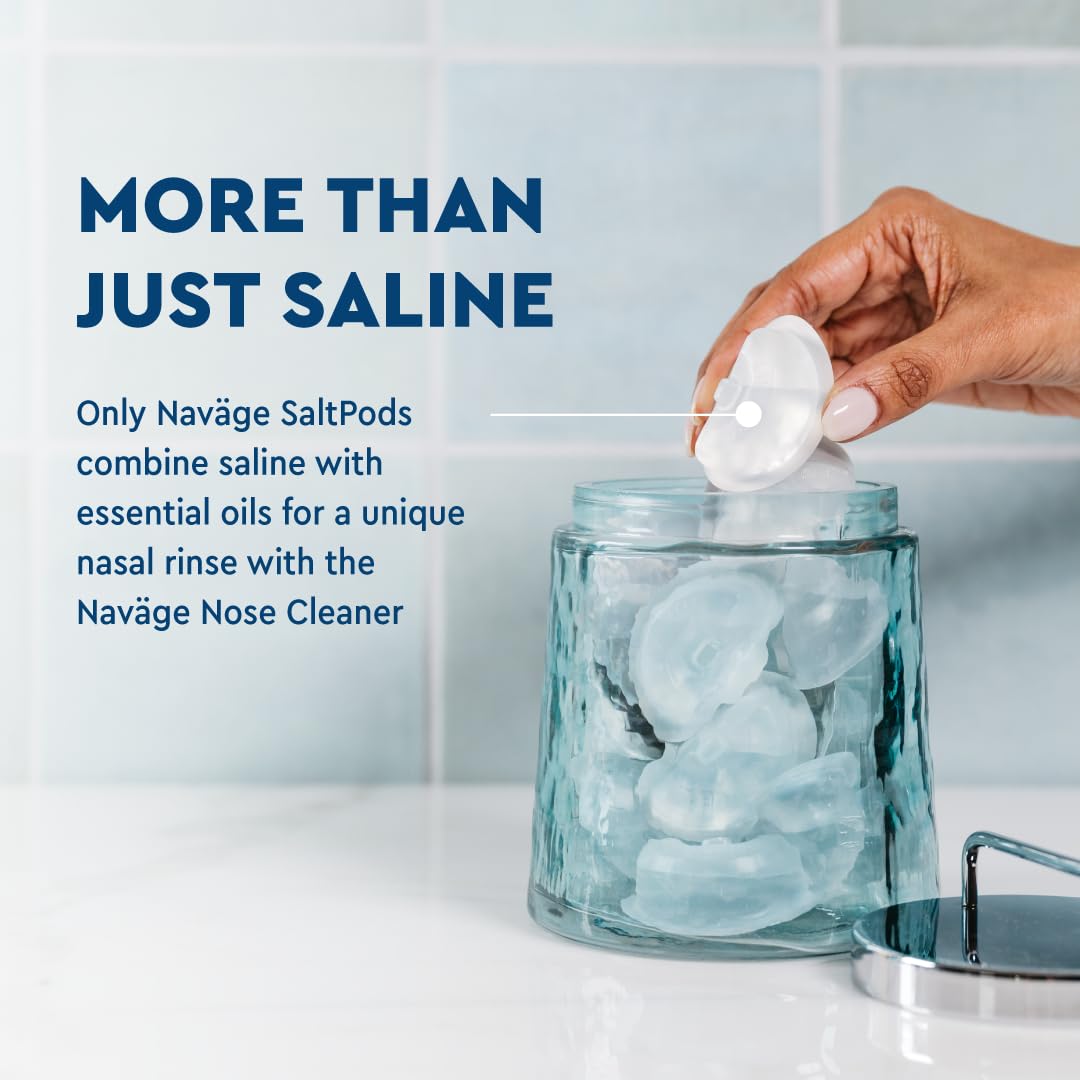 Navage SaltPod Bundle – 3 Packs of 30 (90 SaltPods), Saline Refills Nasal Irrigation System, Sinus Rinse and Saline Pods for Fast and Soothing Relief