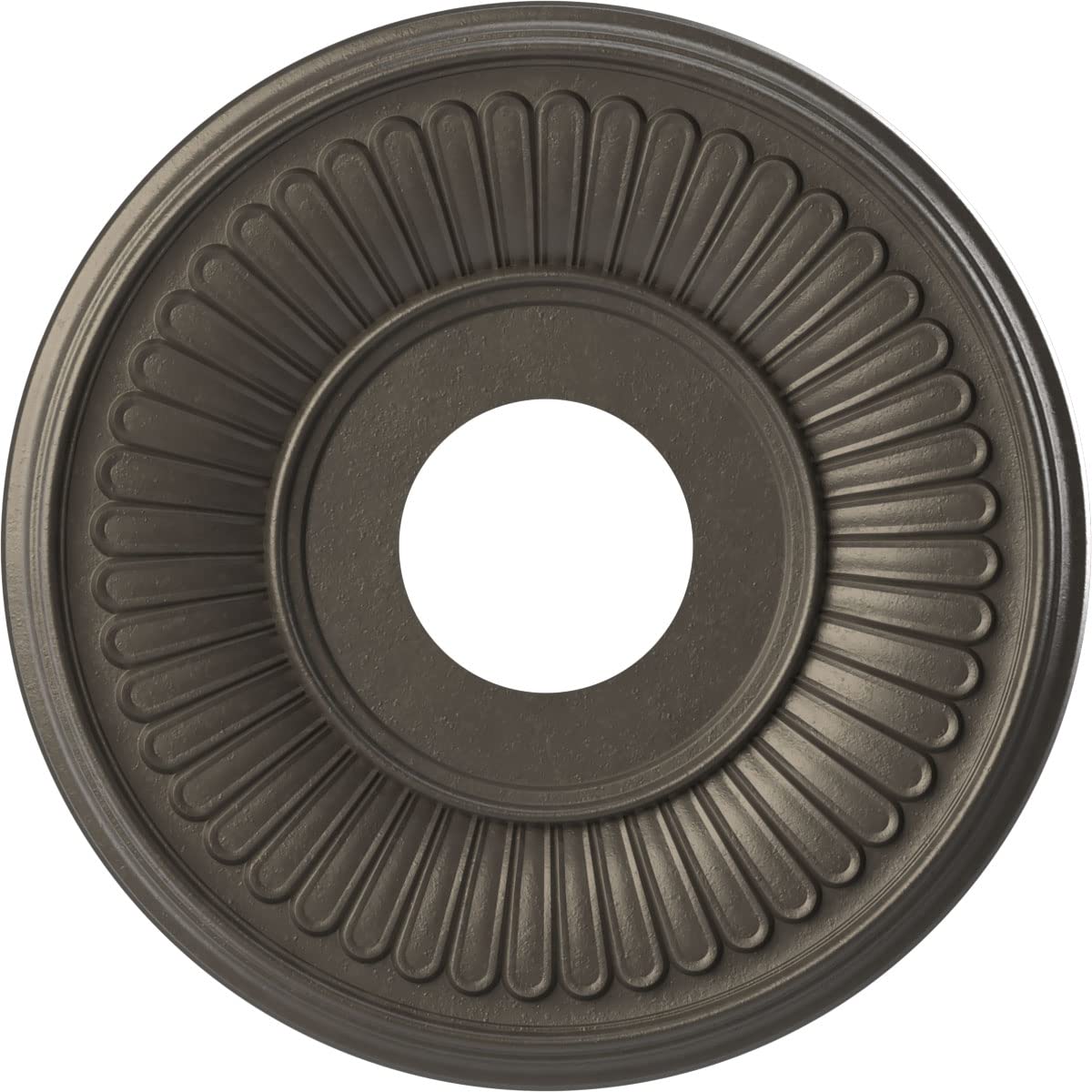 Ekena Millwork Cmp13Bedst Berkshire Thermoformed Pvc Ceiling Medallion (Fits Canopies Up To 5 3/4), 13Od X 3 1/2Id X 3/4P, Unive