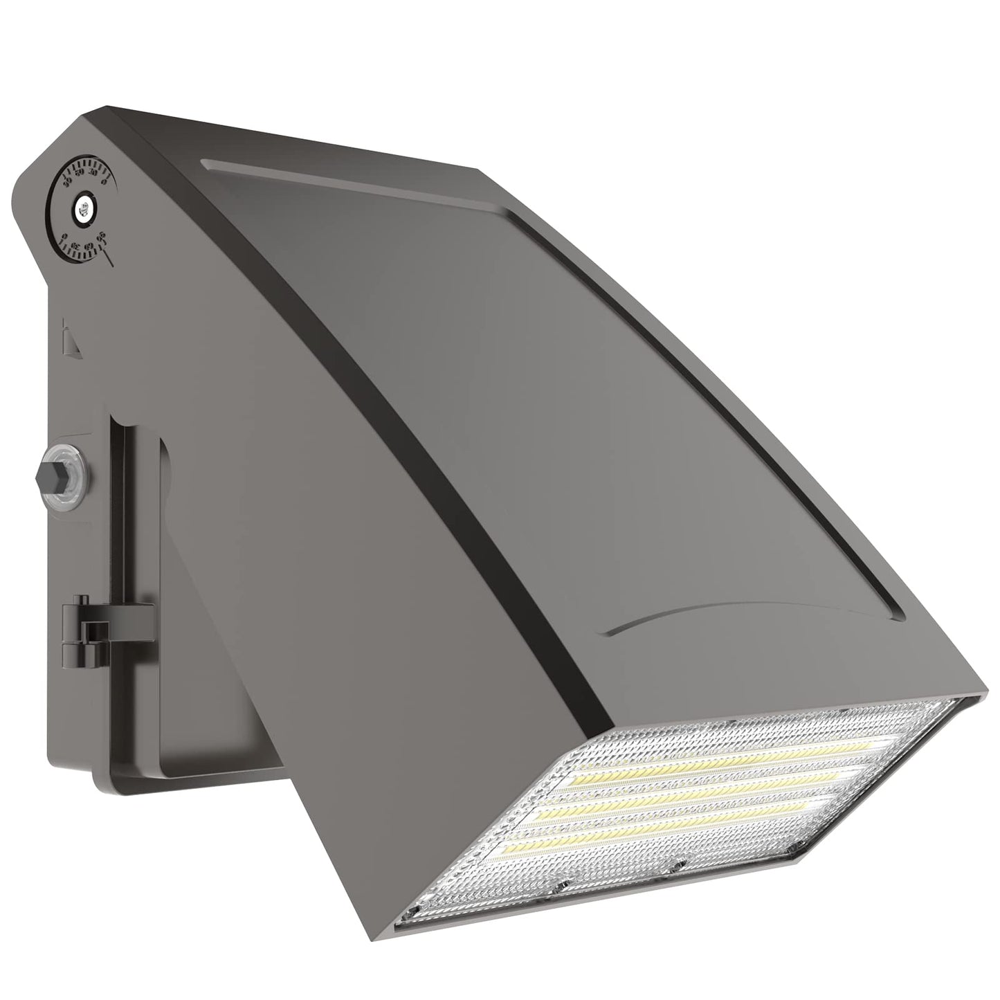 Hyperlite 60W Led Wall Pack Light With Dusk To Dawn Photocell, Bronze Aluminum, Model Wall.E-Wp-60W-Ps, Ideal For Outdoor Security