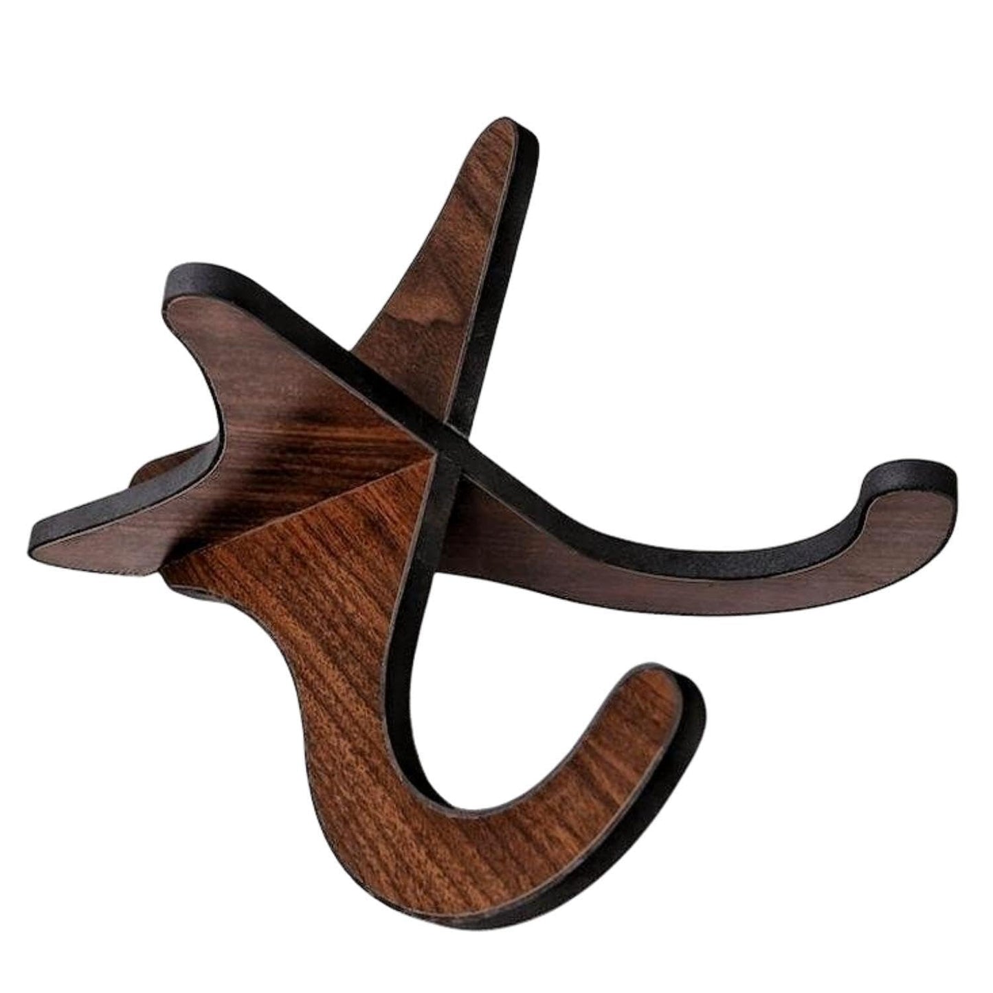 Aebor Portable Wooden Ukelele Stand Holder, Portable Wood Ukulele Stand for Small Guitar, Violin, Banjo, Mandolin(Dark Brown)