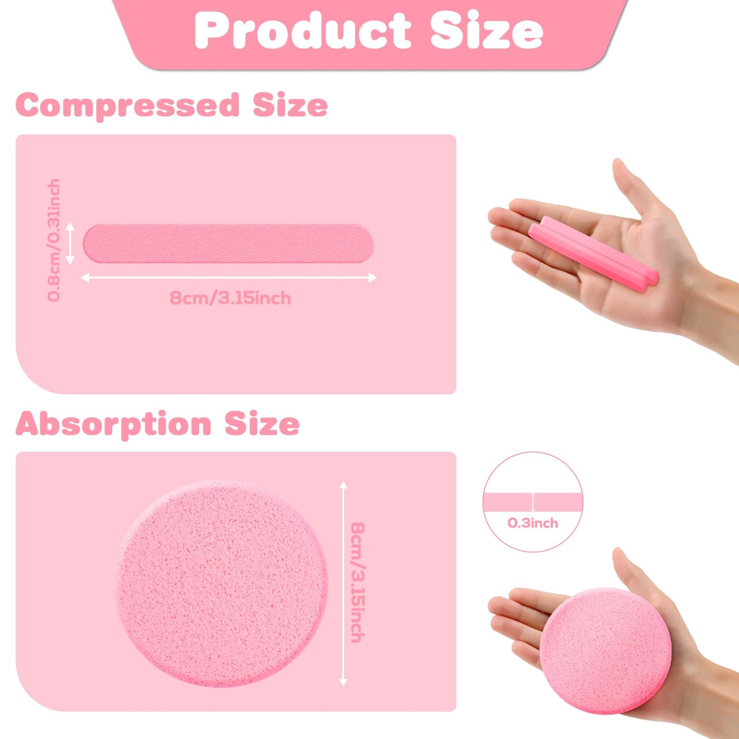 480 PCS Bulk Facial Sponge Esthetician Supplies, Facial Sponges Compressed for Esthetician Women, Makeup Remover Pads Round Face