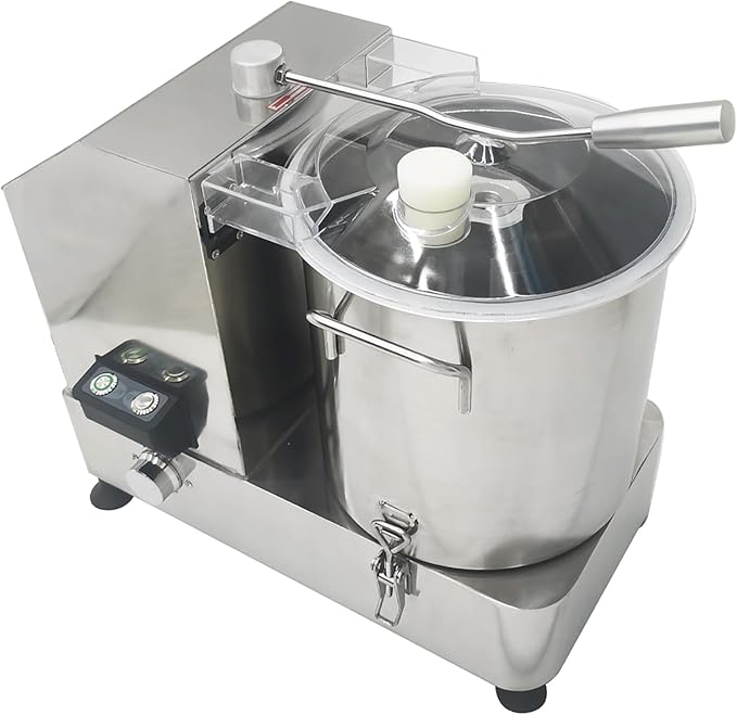 12L Commercial Food Processor, Stainless Steel Electric Meat and Vegetable Chopper 2000W, Adjustable Speed for Fruits Grains Peanut Ginger Garlic 110V