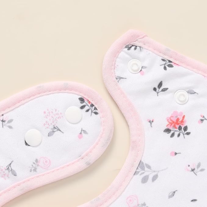 Pack of 6,Baby Bibs,Unisex,Soft and Absorbent,Adjustable,Easy to Use