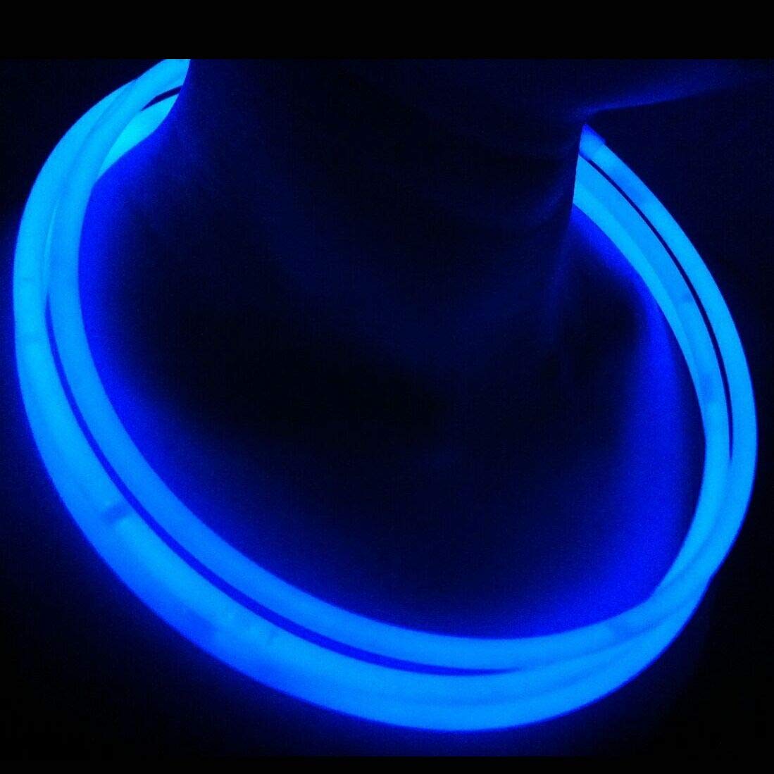 Glow Sticks Bulk Wholesale Necklaces, 600 22    Blue Glow Stick Necklaces, Bright Color, Glow 8-12 Hrs, Connector Pre-Attached,