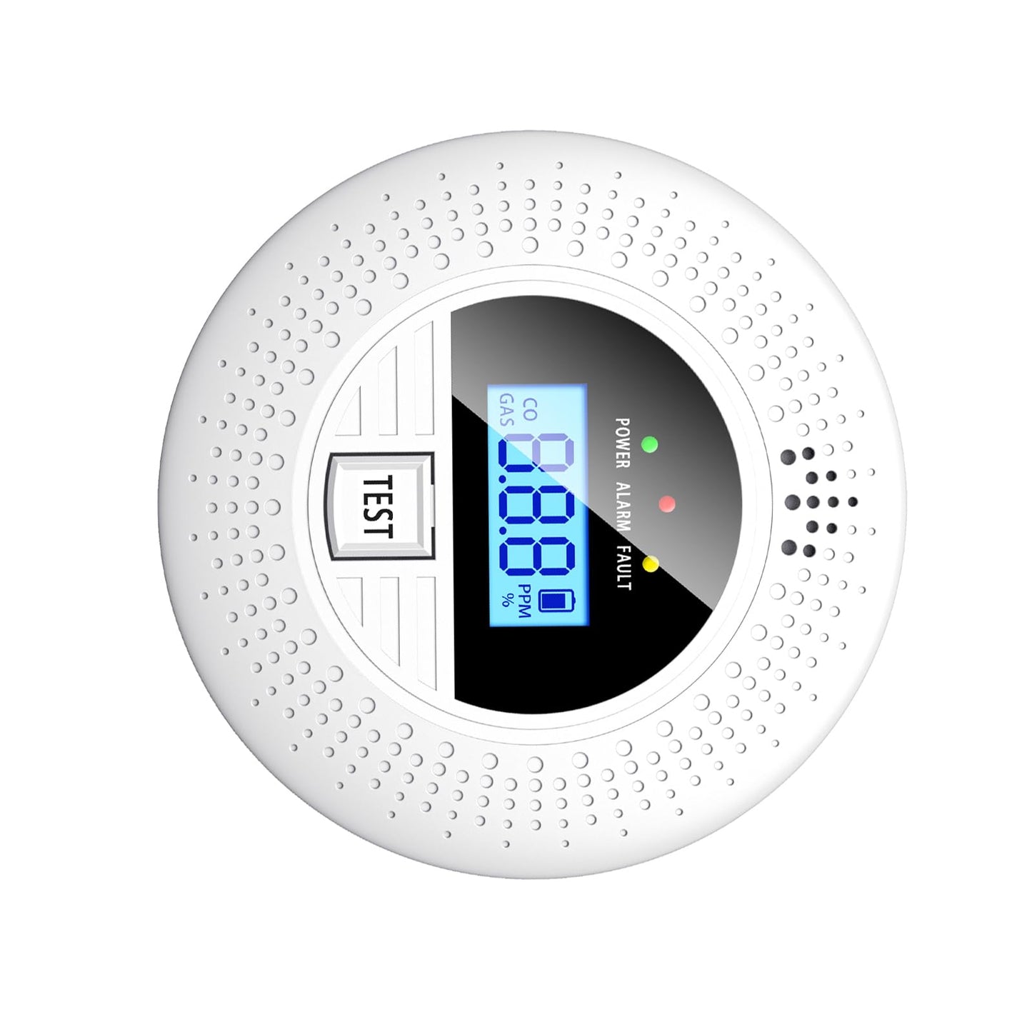 WiFi Enabled Smoke Carbon Monoxide Alarm with App Notifications, LCD Indicator, 85dB Warning, Battery Operation, for Bedroom Living Room RV Camper