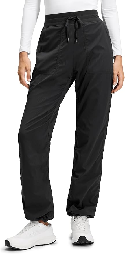 CRZ YOGA Fleece Lined Athletic Pants for Women 30" - Water Resistance Thermal Casual Work Winter Outdoor Joggers Warm
