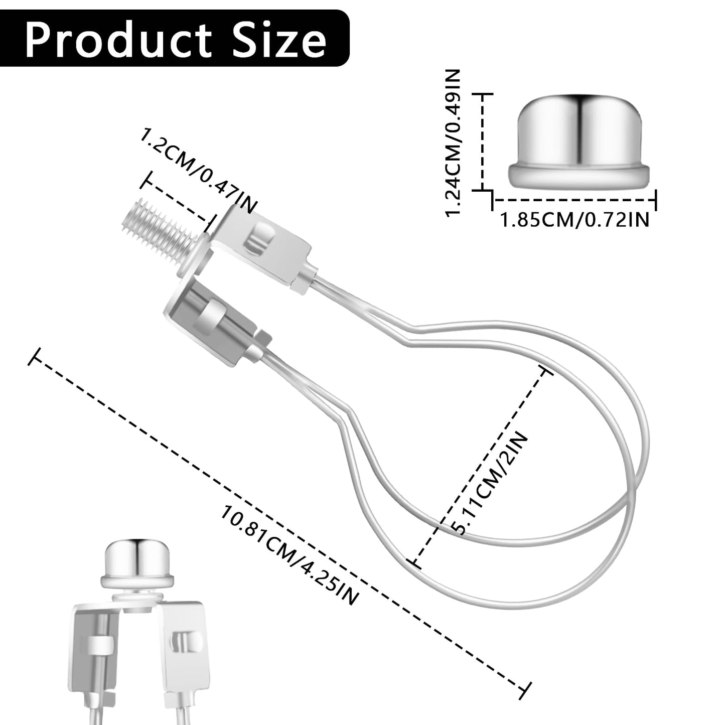 Oxdfk Clip-On Lampshade Adapter Kit, Nickel Color, Includes Finial & Levellers, Model Oxdfk