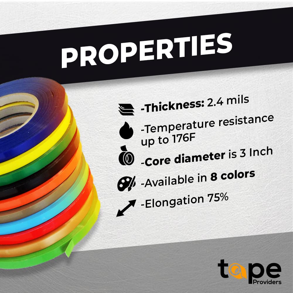WOD White 10 Pack, Poly Bag Sealer Tape - 3/8 inch x 180 yds. for Color Coding Age of Perishables, Food Storage, Pack,Aging and Sealing Meat, Candy, or Gifts BSTC22PVC