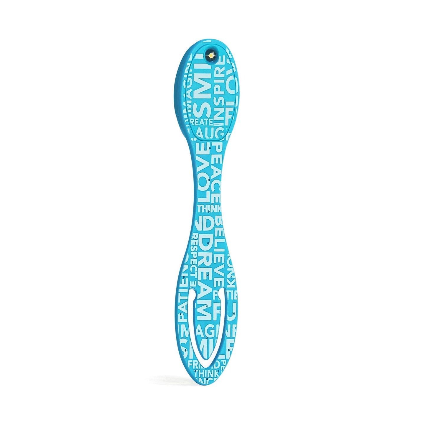 Gifts for Readers & Writers Flexilight Reading Light | LED Clip-On Bookmark Lamp | Battery Operated | Blue Words