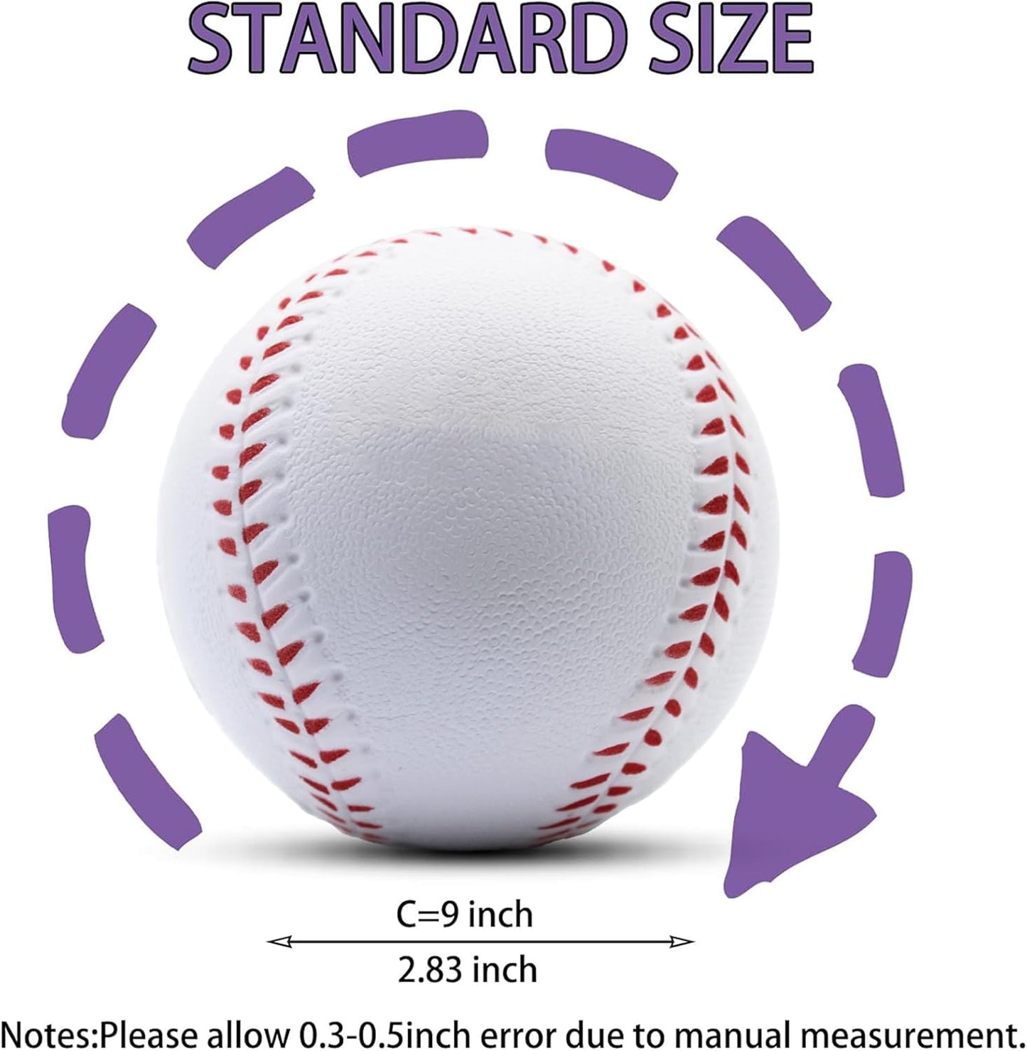 Magicorange Baseball,Foam Baseballs Training Baseballs Unmarked Practice Baseball for Hitting, Soft Toss, Batting, Fielding, Pitching