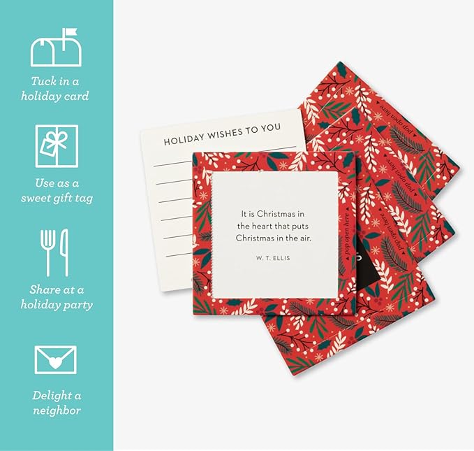 Compendium ThoughtFulls Pop-Open Cards — 2-Pack of Merry Christmas, Wish — 60 Pop-Open Cards, Each with a Different Message Inside